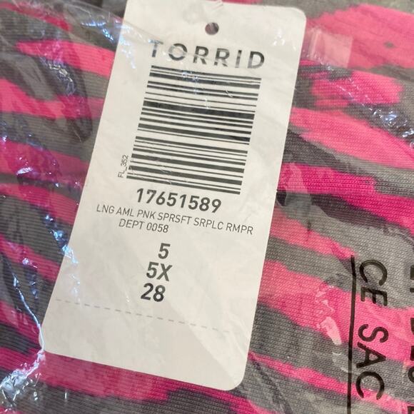 Torrid Stripe Pink SUPER SOFT ELASTIC WAIST LOUNGE ROMPER - Picture 8 of 10